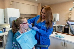 child visiting orthodontist in lufkin, tx